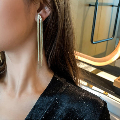 Nugget Jewelry Gold Silver Waterfall Chandelier Earrings| Ear Clip Nugget Jewelry